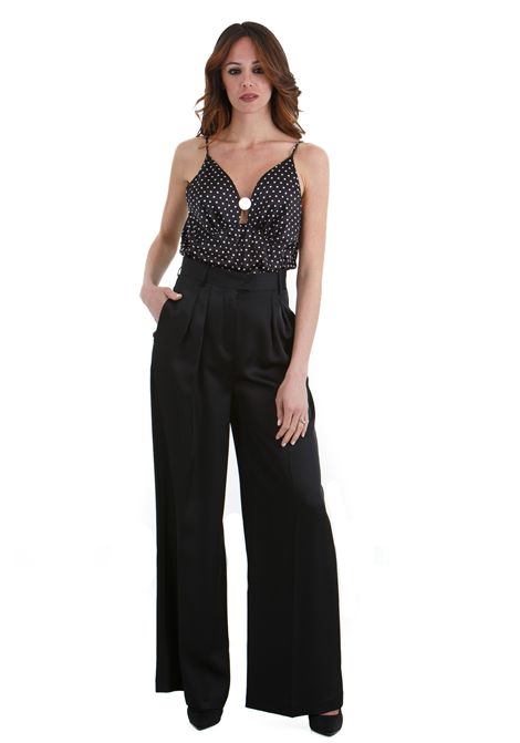 Pantaloni larghi in raso pesante con doppie pieghe SIMONA CORSELLINI | Pantaloni | CEPA01302003